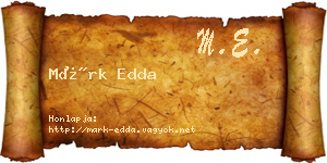 Márk Edda névjegykártya